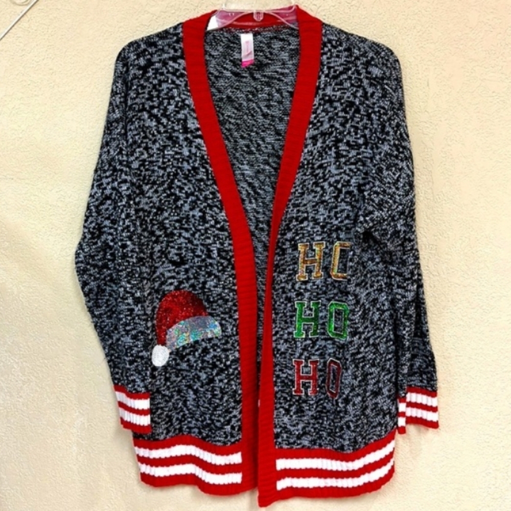 Marled knit sequin cardigan sweater nwot